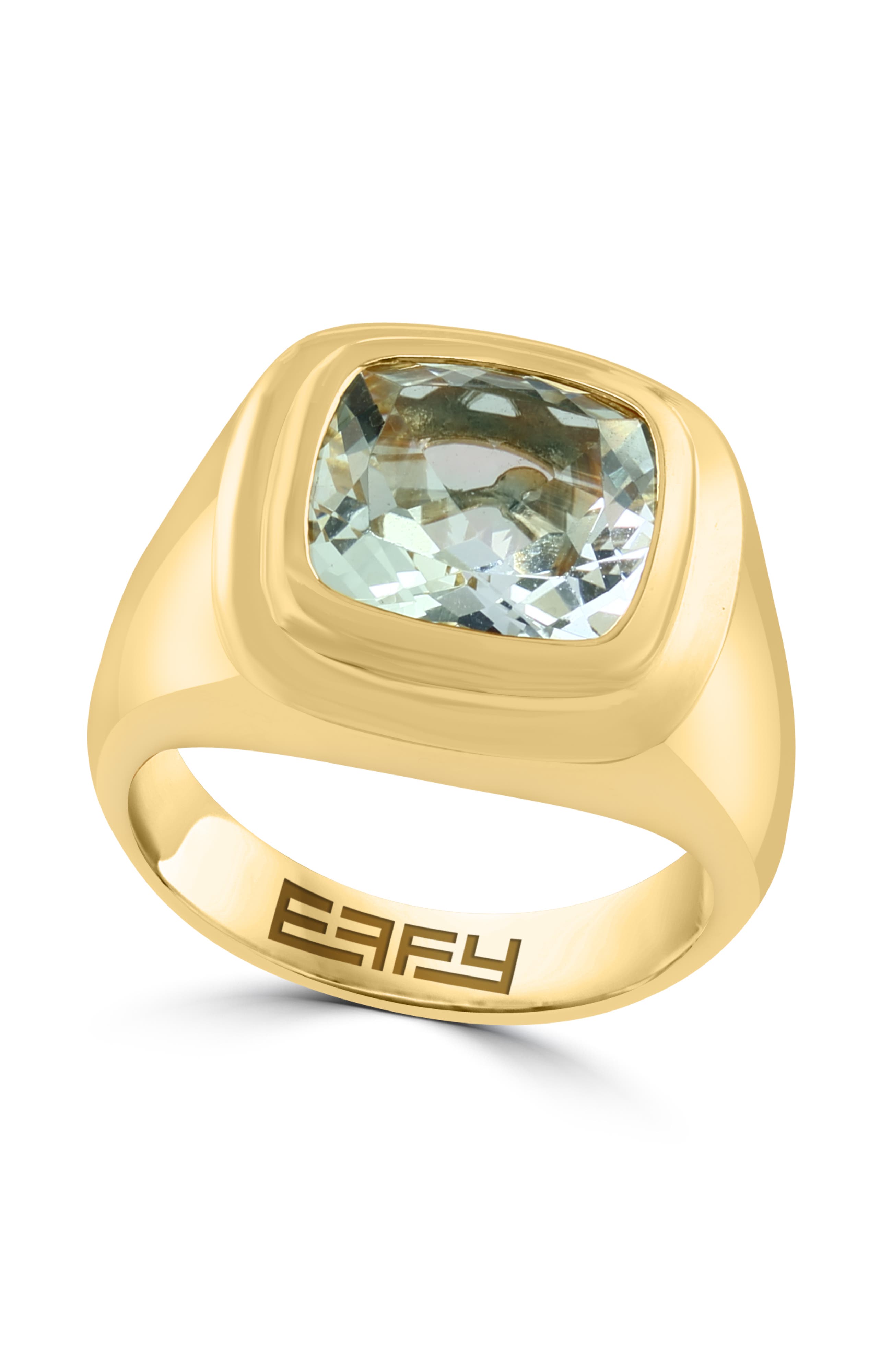 EFFY White Topaz Cushion Statement Ring In Gold-plated Sterling Silver ...