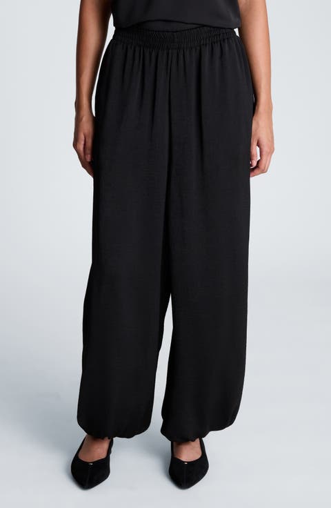 Balloon Leg Charmeuse Pants