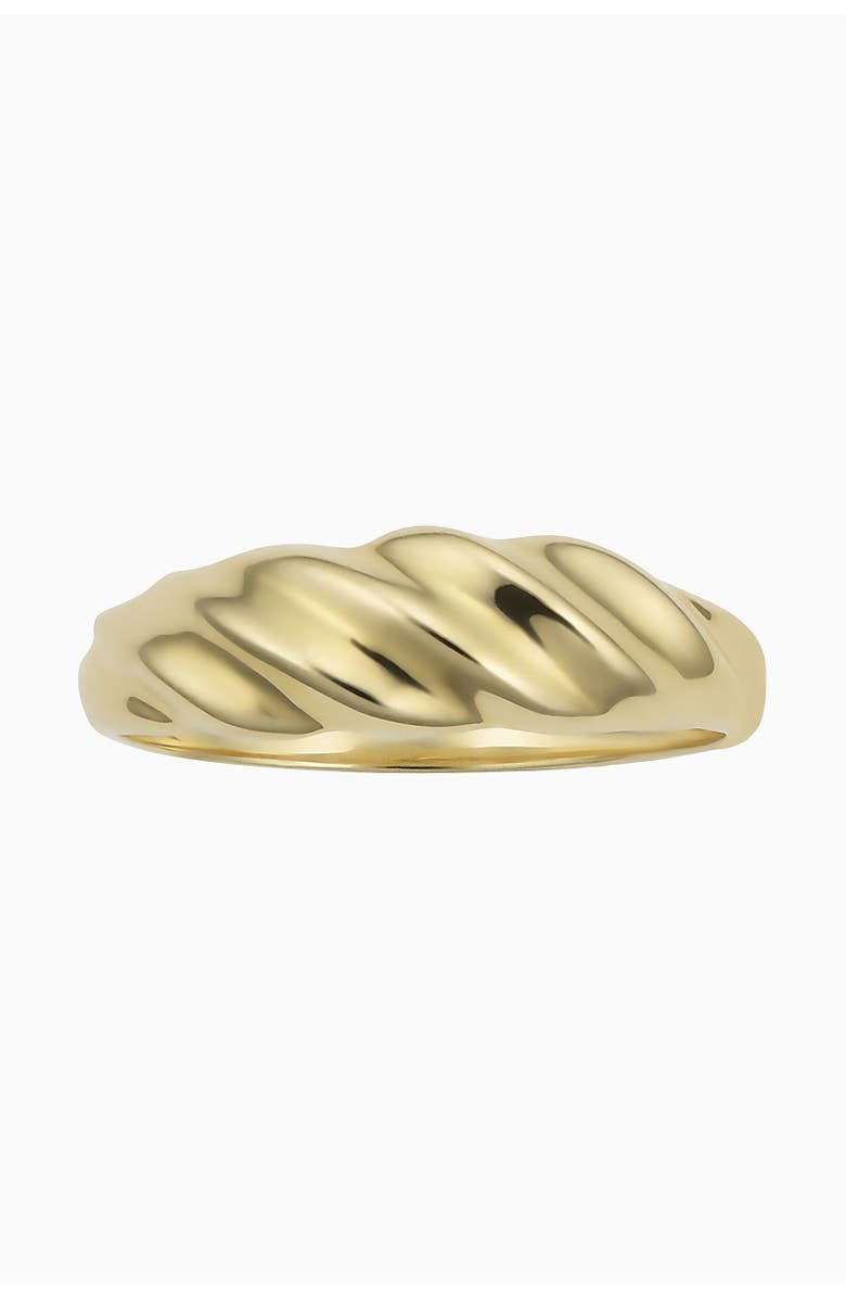 Oradina 10K Yellow Gold Greek Retro Dome Ring, Alternate, color, Yellow Gold