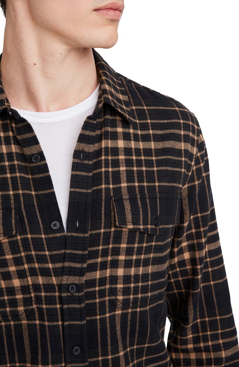 7 For All Mankind Double Pocket Plaid Cotton Button-Up Shirt, Alternate, color,