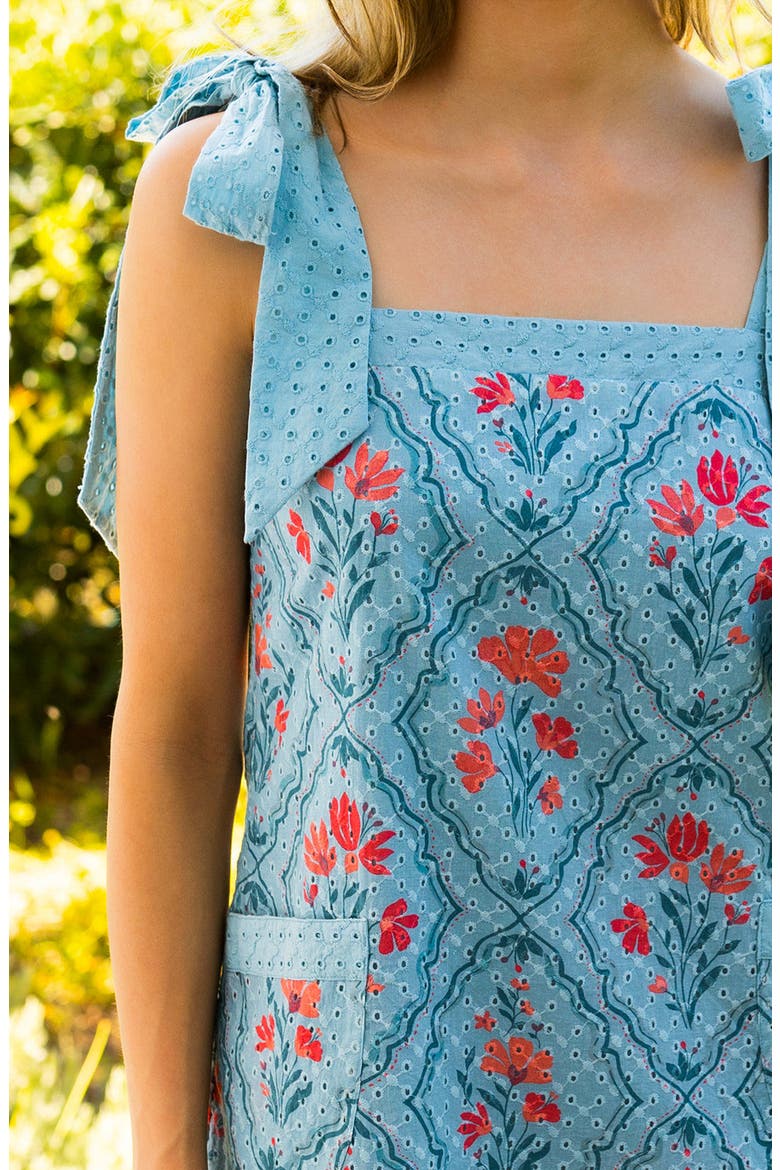 Hillary Tie Strap Dress, Alternate, color, Wallpaper Print