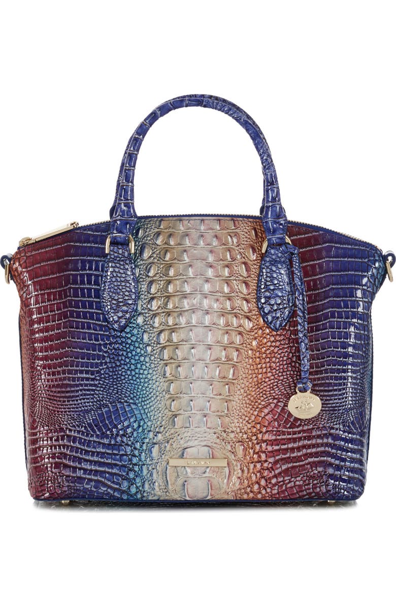 Brahmin Duxbury Croc Embossed Leather Satchel, Main, color,