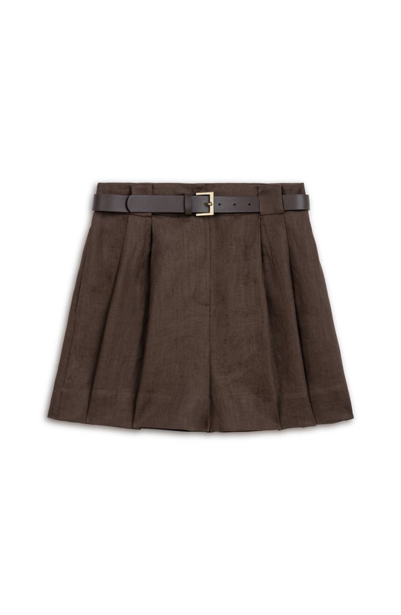 Nocturne Belted Linen Mini Shorts, Alternate, color, 