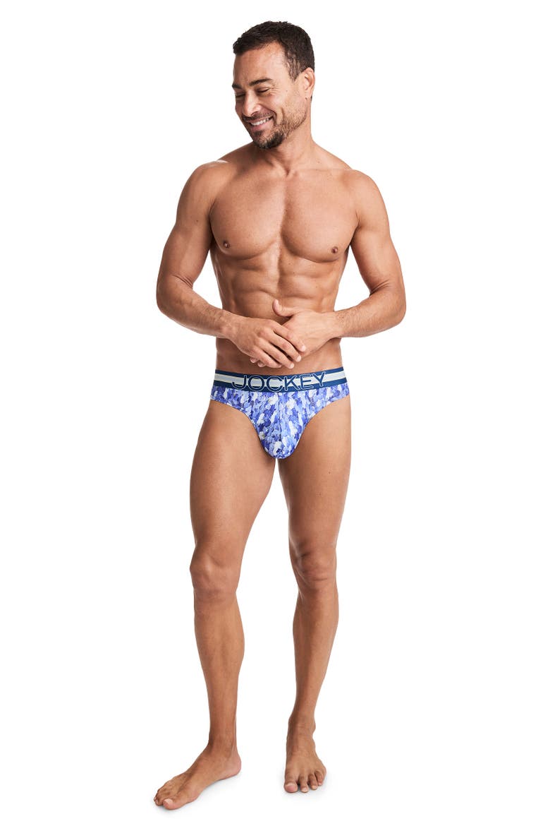 Sport Men's Stability Pouch Microfiber Thong, Alternate, color, Scaled Camo