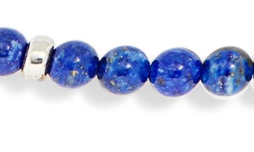 Eliou Éliou Armie Lapis Beaded Necklace In Silver Lapis