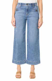 CURVE APPEAL French Riviera 27-Inch High Rise Crop Wide Leg Jeans