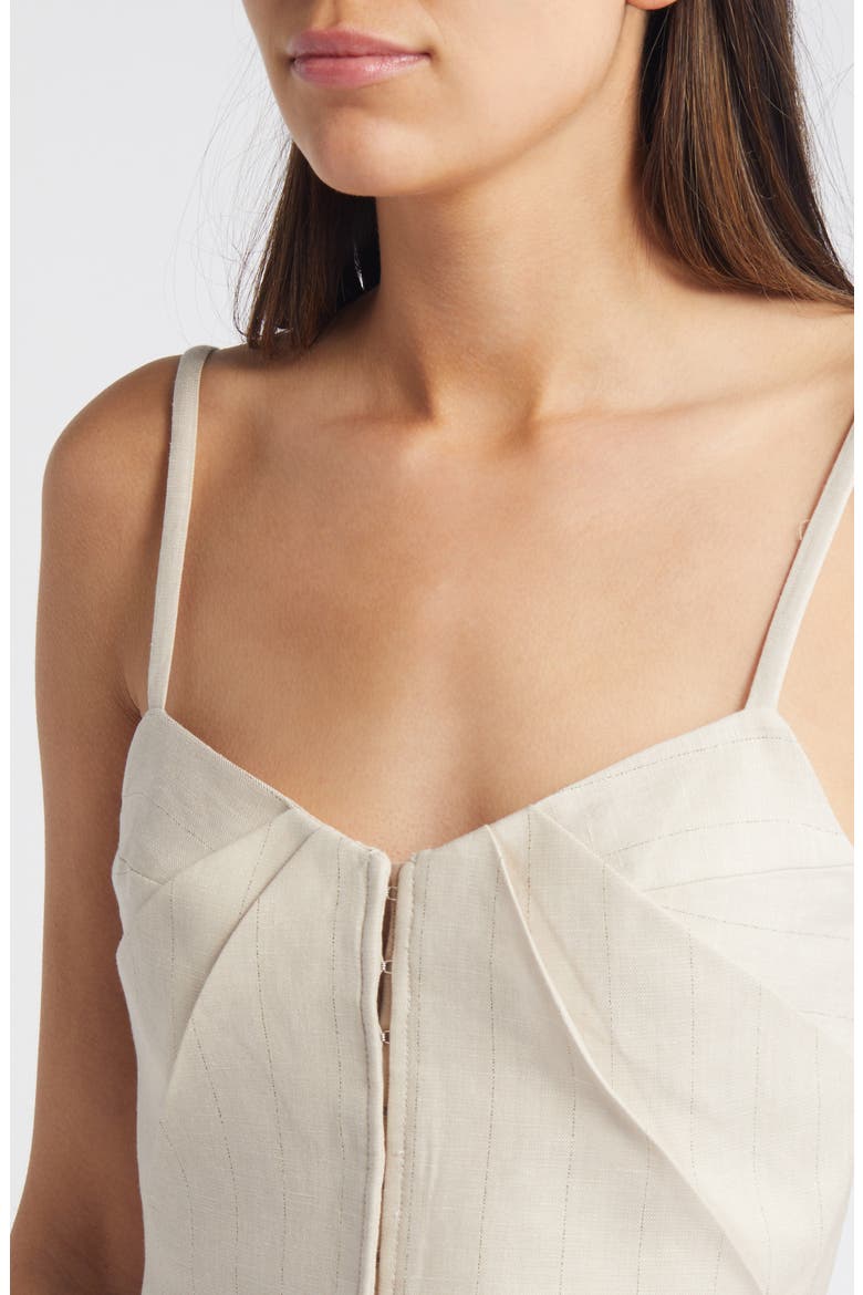 Gina Pleated Corset Top, Alternate, color, LIGHT BEIGE
