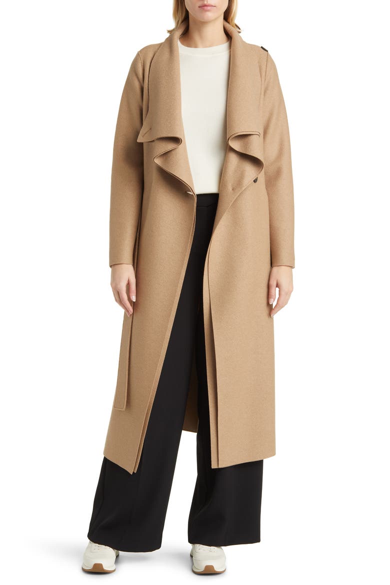Volcano Belted Wool Coat, Alternate, color, TAN