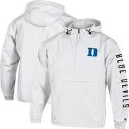 Champion Men's Champion White Duke Blue Devils Cloud Packable Half-Zip Hooded Jacket