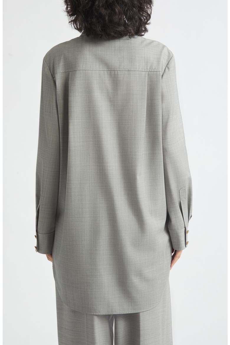 Valiant Wool Button-Up Shirt, Alternate, color, GREY MELANGE