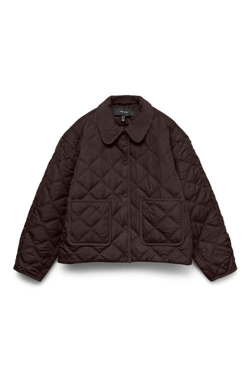 Vero Moda Minnesota Quilted Short Jacket In Brown