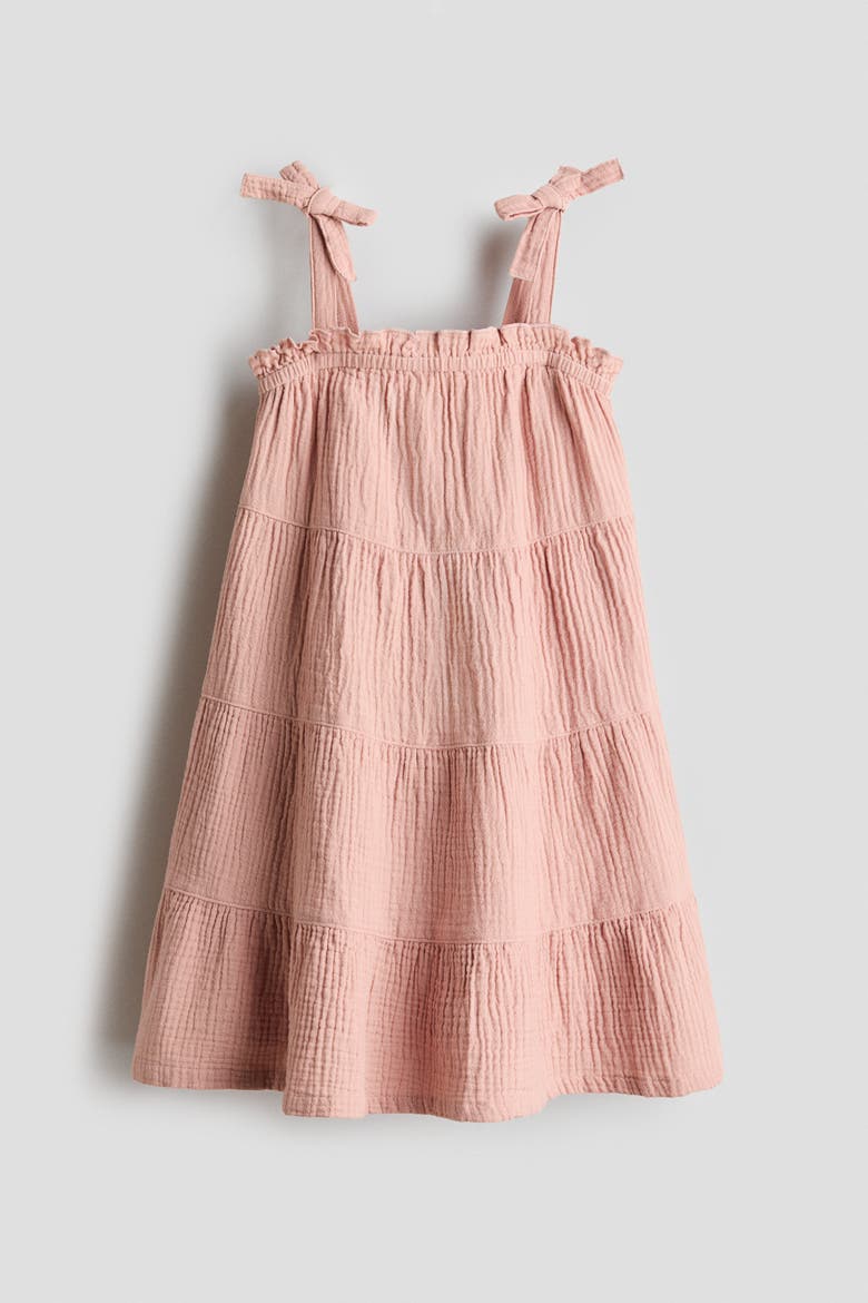 Cotton Muslin Dress, Alternate, color, Light dusty pink