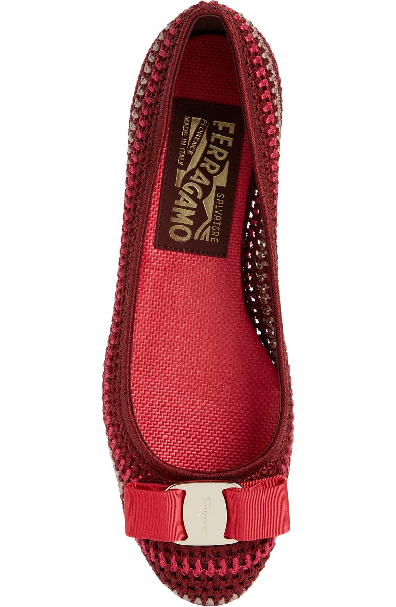 FERRAGAMO Varina Macramé Ballerina Flat, Alternate, color,