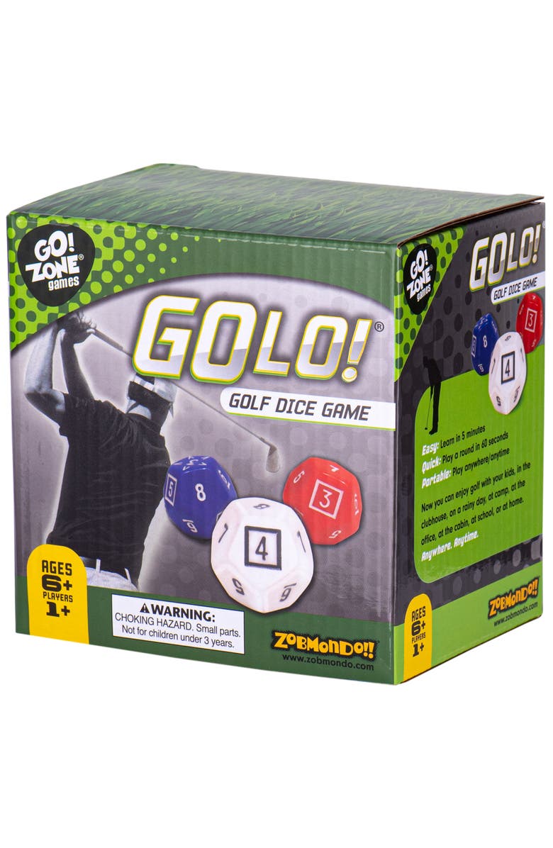 Zobmondo!! GoLo Golf Dice Game, Main, color, Multicolored
