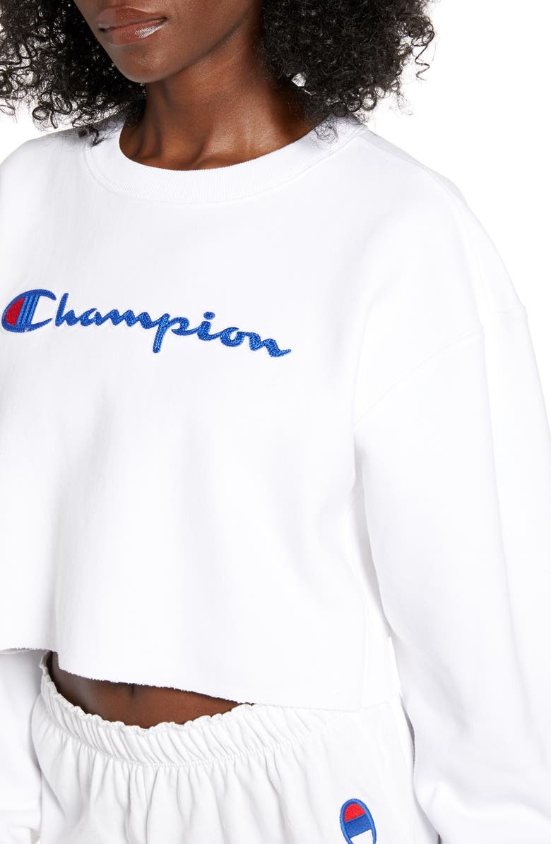Champion Reverse Weave<sup>®</sup> Crop Sweatshirt, Alternate, color,
