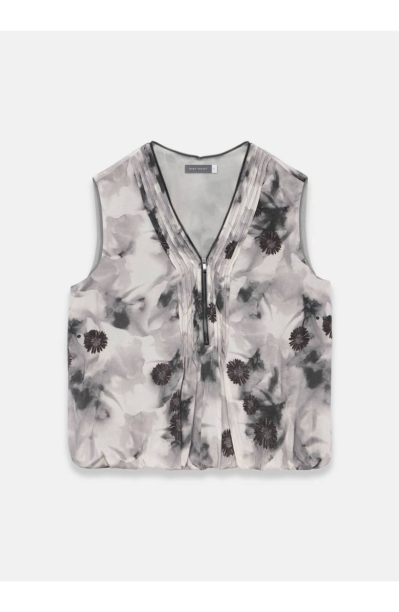 MINT VELVET Floral Print Sleeveless Top, Alternate, color, Grey