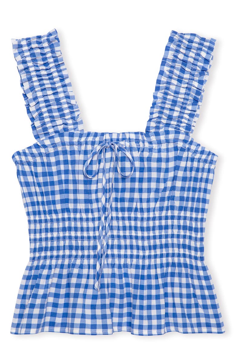 Rails Donna Gingham Sleeveless Top, Alternate, color, Azure Gingham