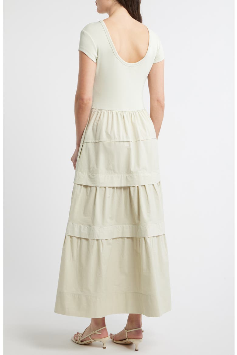 Tiered Midi Dress, Alternate, color, GUAVA LEAF