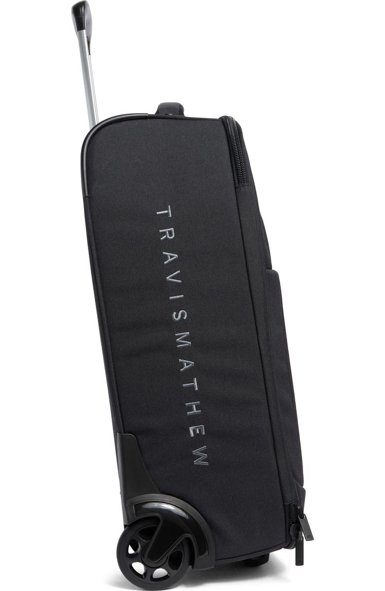 TravisMathew Paradise Please Roller Carry-On Suitcase, Alternate, color, Black