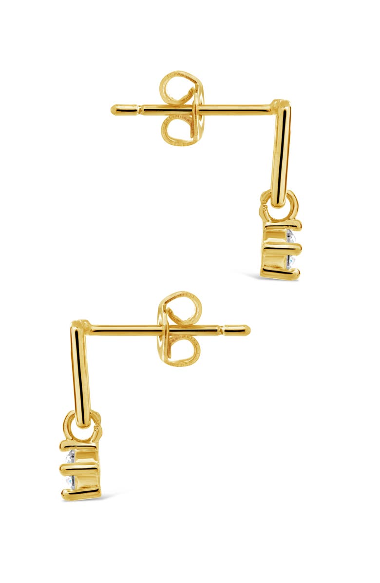 Sterling Forever Mandy CZ Drop Earrings, Alternate, color, Gold