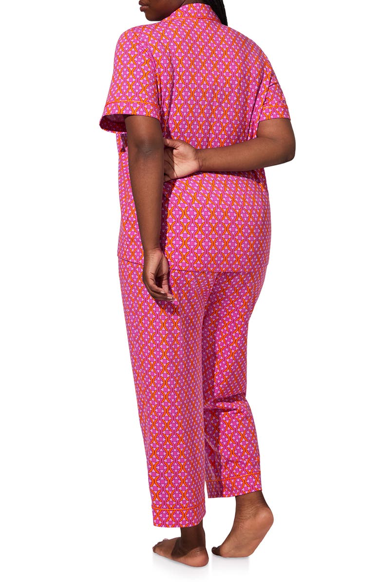 BedHead Pajamas Print Jersey Crop Pajamas, Alternate, color, Chain Geo