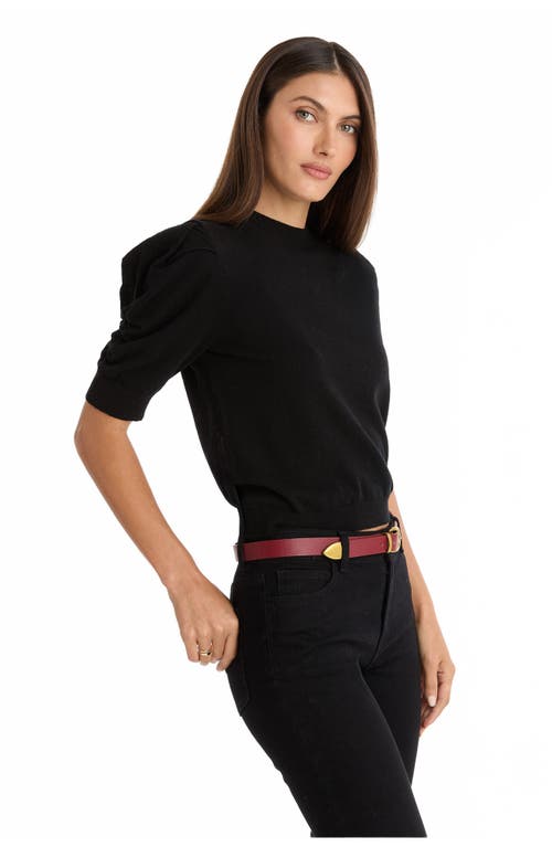 The Noli Shop Sylvie Knit Top In Black
