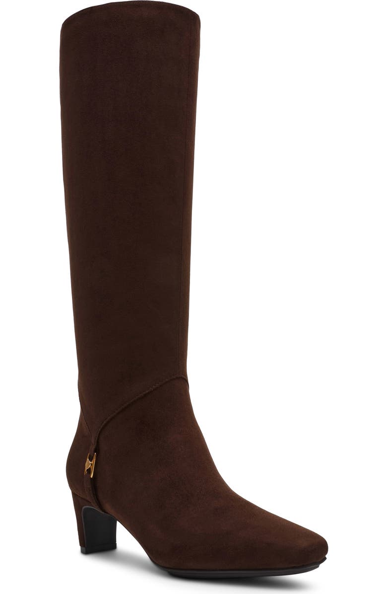 Anne Klein Iverson Knee High Boot, Main, color, Dark Brown
