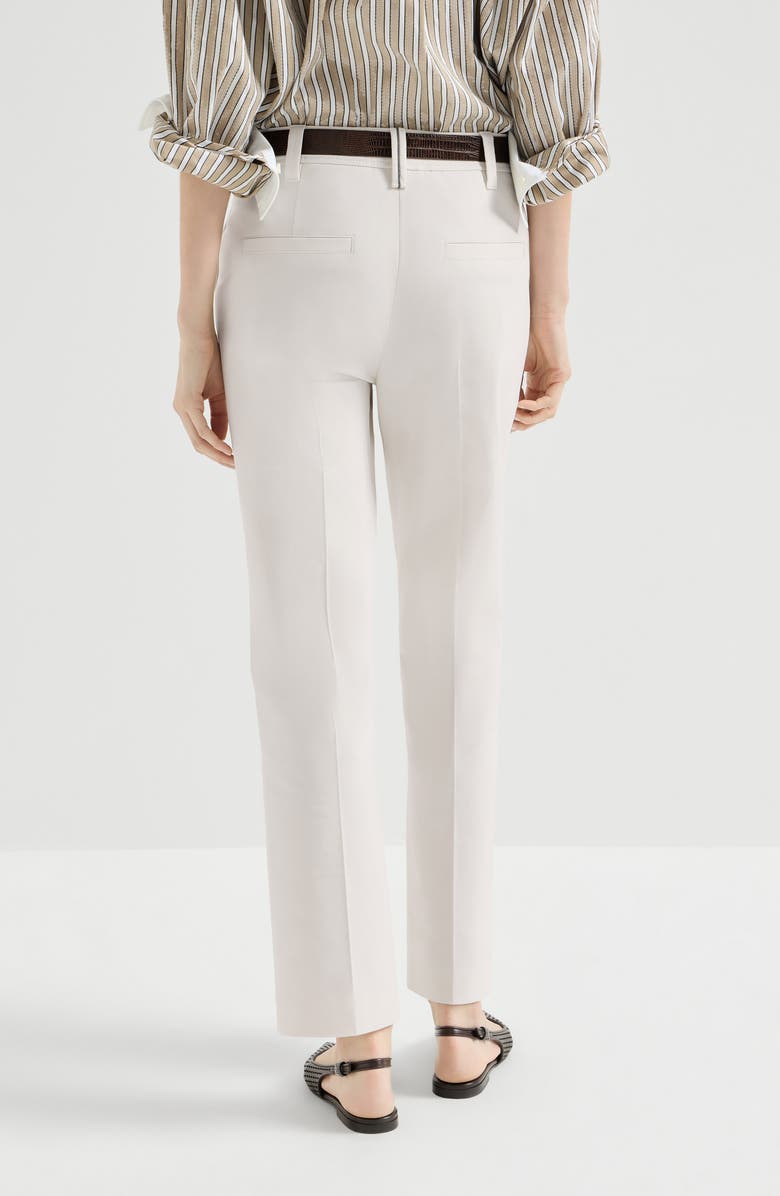 Brunello Cucinelli Cigarette trousers, Alternate, color, Oat