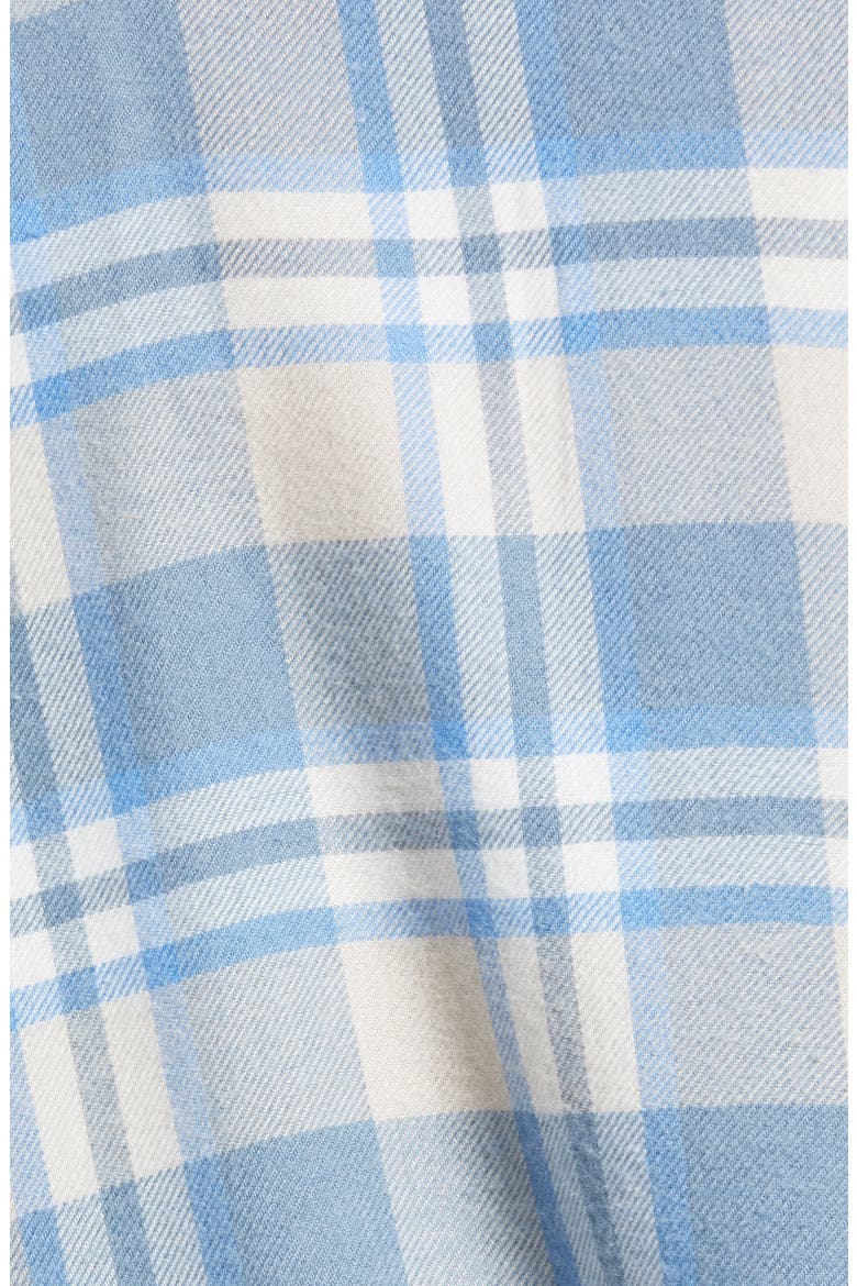 Plaid Button-Up Shirt, Alternate, color, BLUE/ CREAM