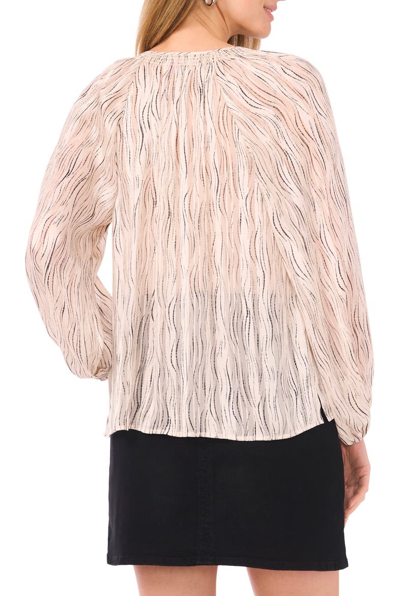 Abstract Print Long Sleeve Top, Alternate, color, BIRCH