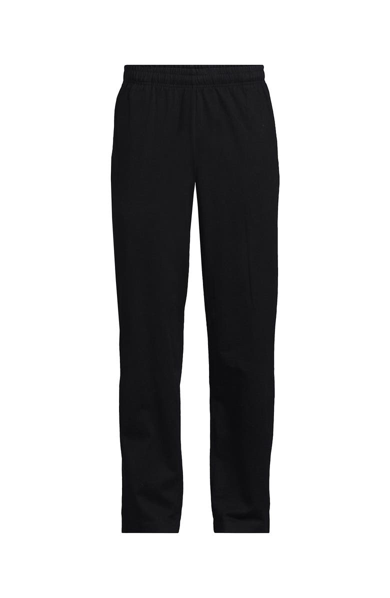 Lands' End Jersey Knit Pant, Alternate, color, Black