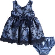 Iris & Ivy Kids' Embroidered Empire Waist Party Dress & Bloomers Set