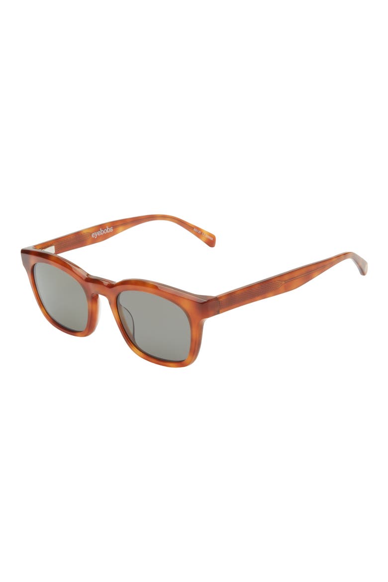 Humble Narrator 49mm Small Polarized Square Sunglasses, Alternate, color, CARAMEL TORTOISE/ GREY