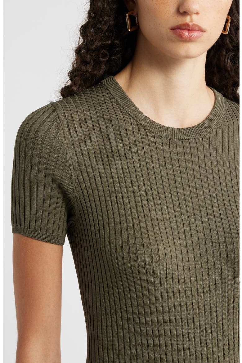 Rib Knit Dress, Alternate, color, OLIVE SARMA