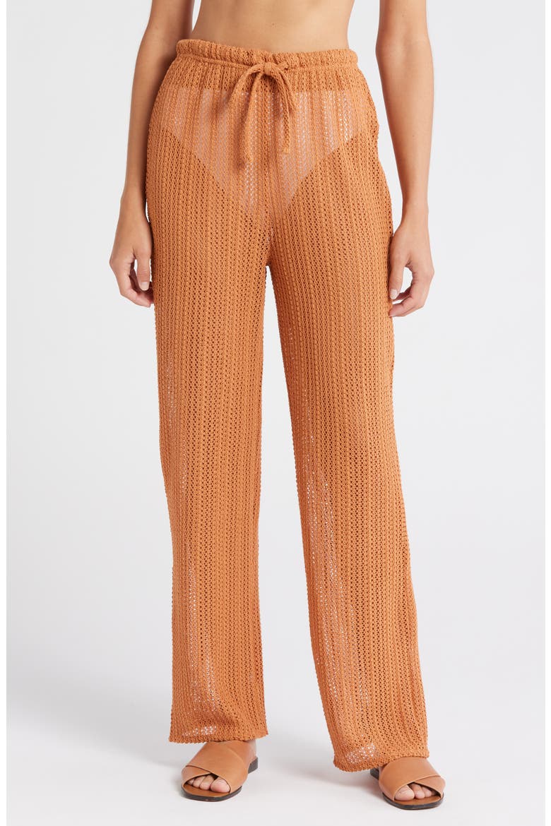 Largo Beach Cover-Up Pants, Main, color, TOFFEE