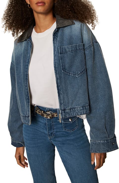 Ridge Faux Shearling Lined Denim Jacket