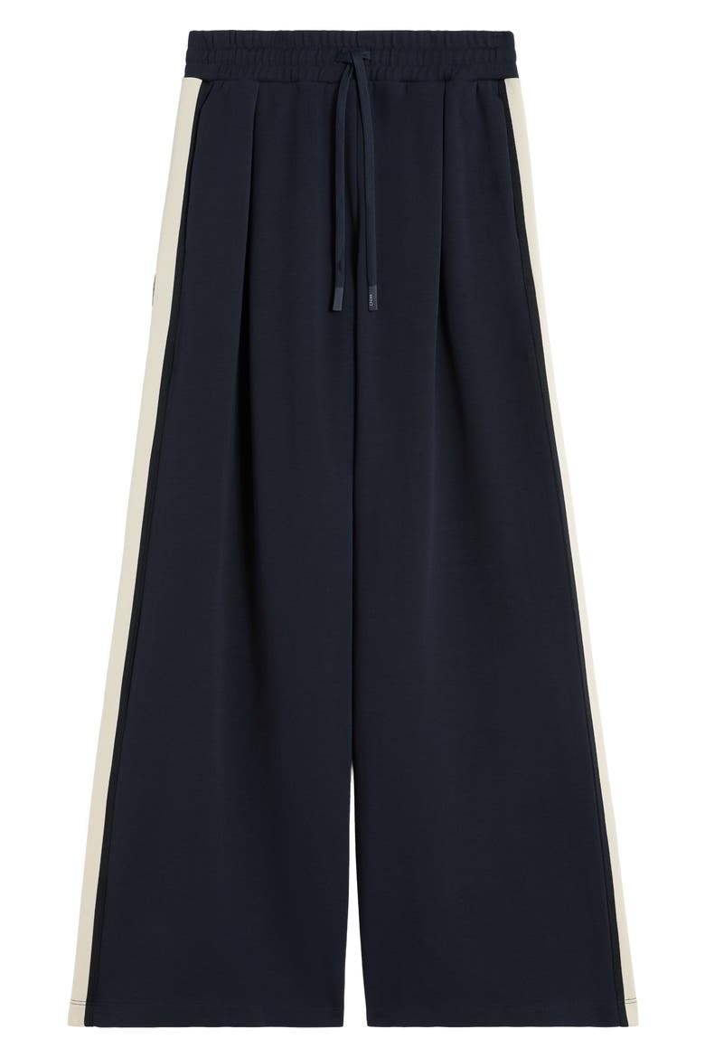 Perdoni Side Stripe Cotton Blend Drawstring Pants, Alternate, color, NAVY