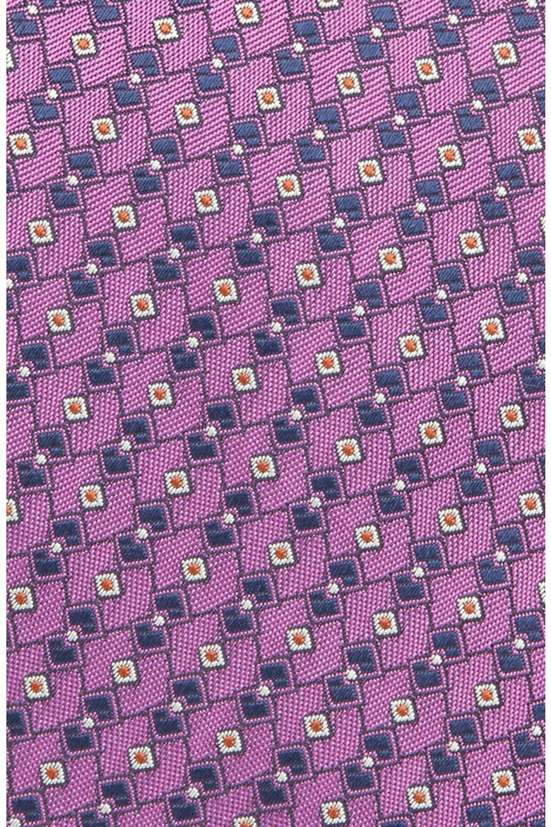 Medallion Silk Jacquard Tie, Alternate, color, PURPLE