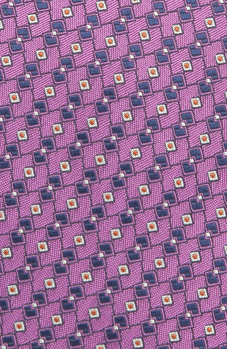 Canali Medallion Silk Jacquard Tie, Alternate, color, Purple