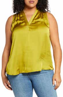 Vince Camuto V-Neck Rumple Blouse