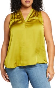 Vince Camuto V-Neck Rumple Blouse