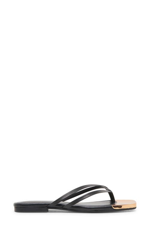 Dolce Vita Laguna Flip Flop In Black Leather