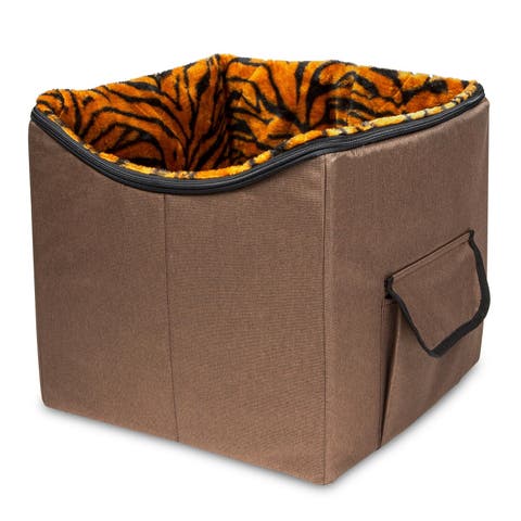 Dog Booster Car Seat with Adjustable Straps and Washable Lining