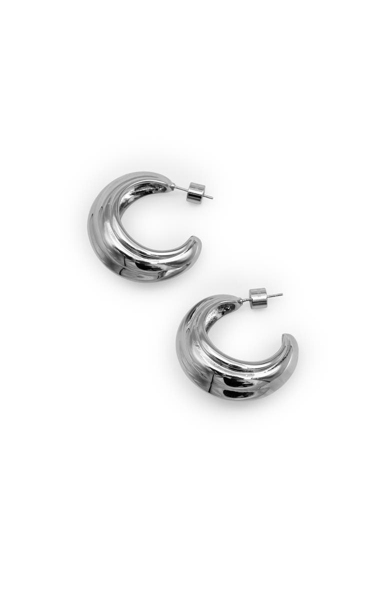 BLACK SUEDE STUDIO Sconce earring, Alternate, color, Silver