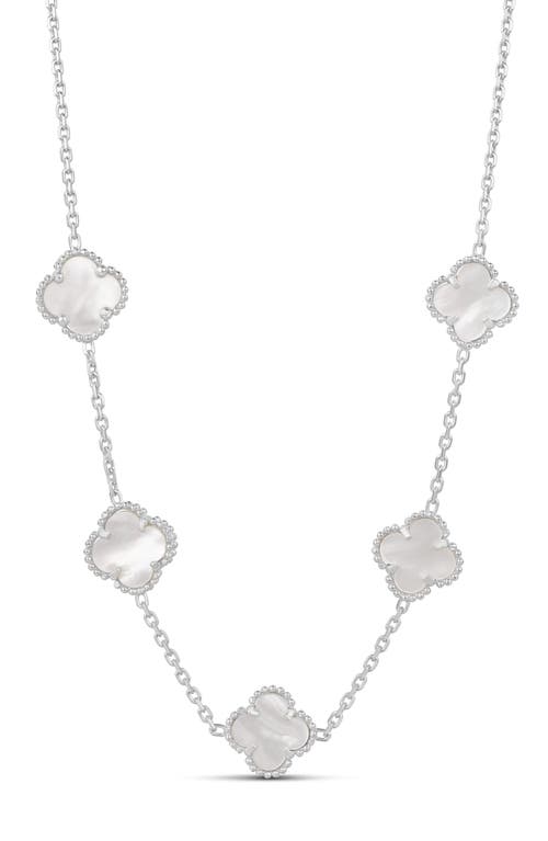 Shymi Clover Frontal Necklace In Metallic