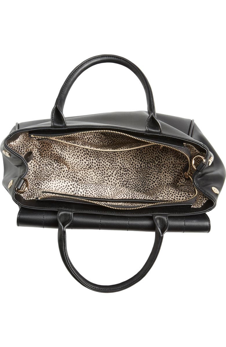 Sole Society Tracy Quilted Faux Leather Satchel, Alternate, color,