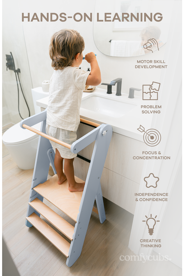Kids Step Stool for Ages 3+, Alternate, color, Pacific Blue