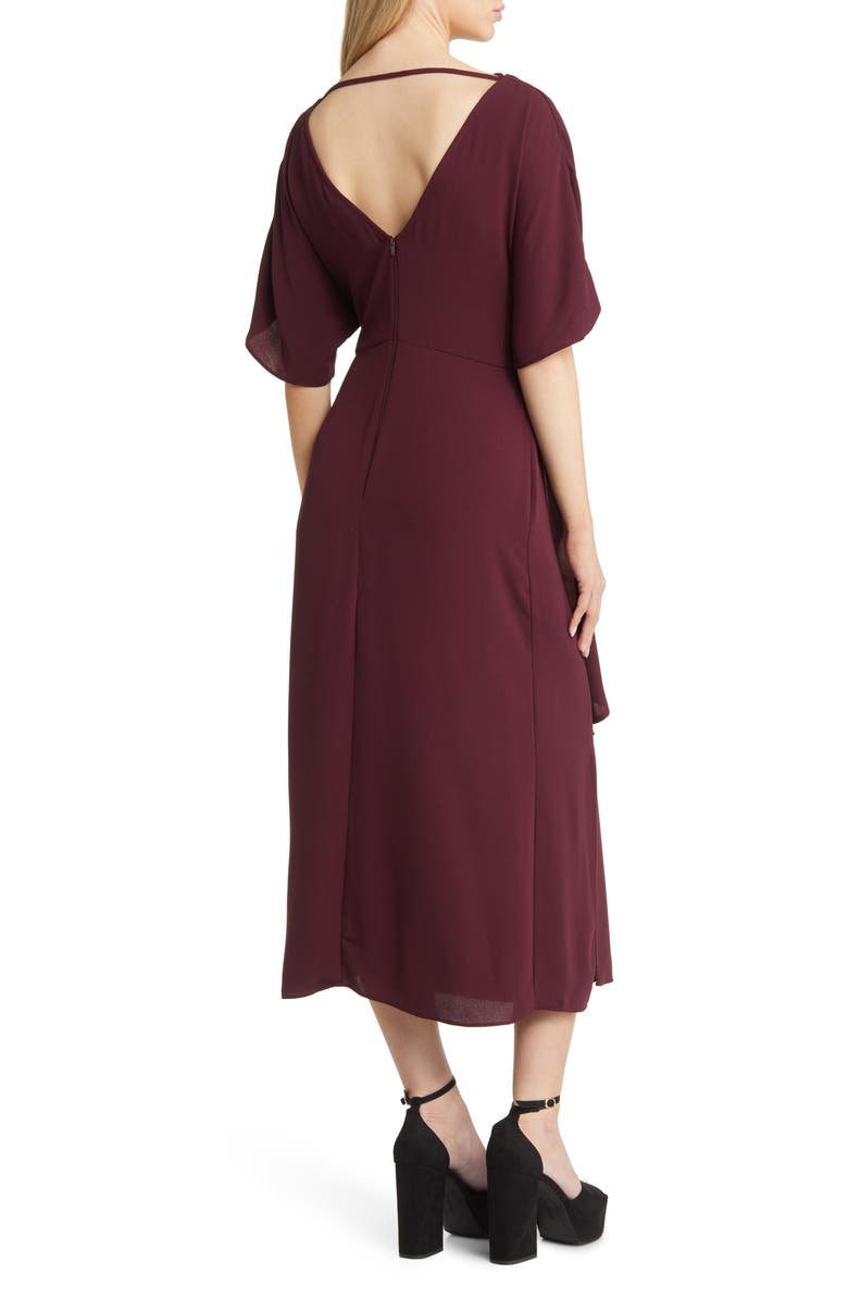 ASOS DESIGN Cowl Neck Tie Waist Dress, Alternate, color,
