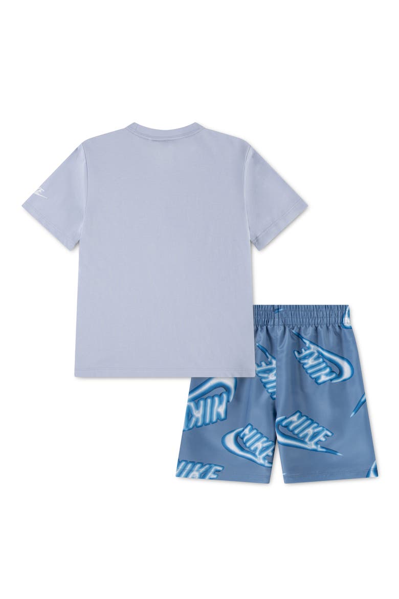 T-Shirt & Shorts Set, Alternate, color, WORK BLUE