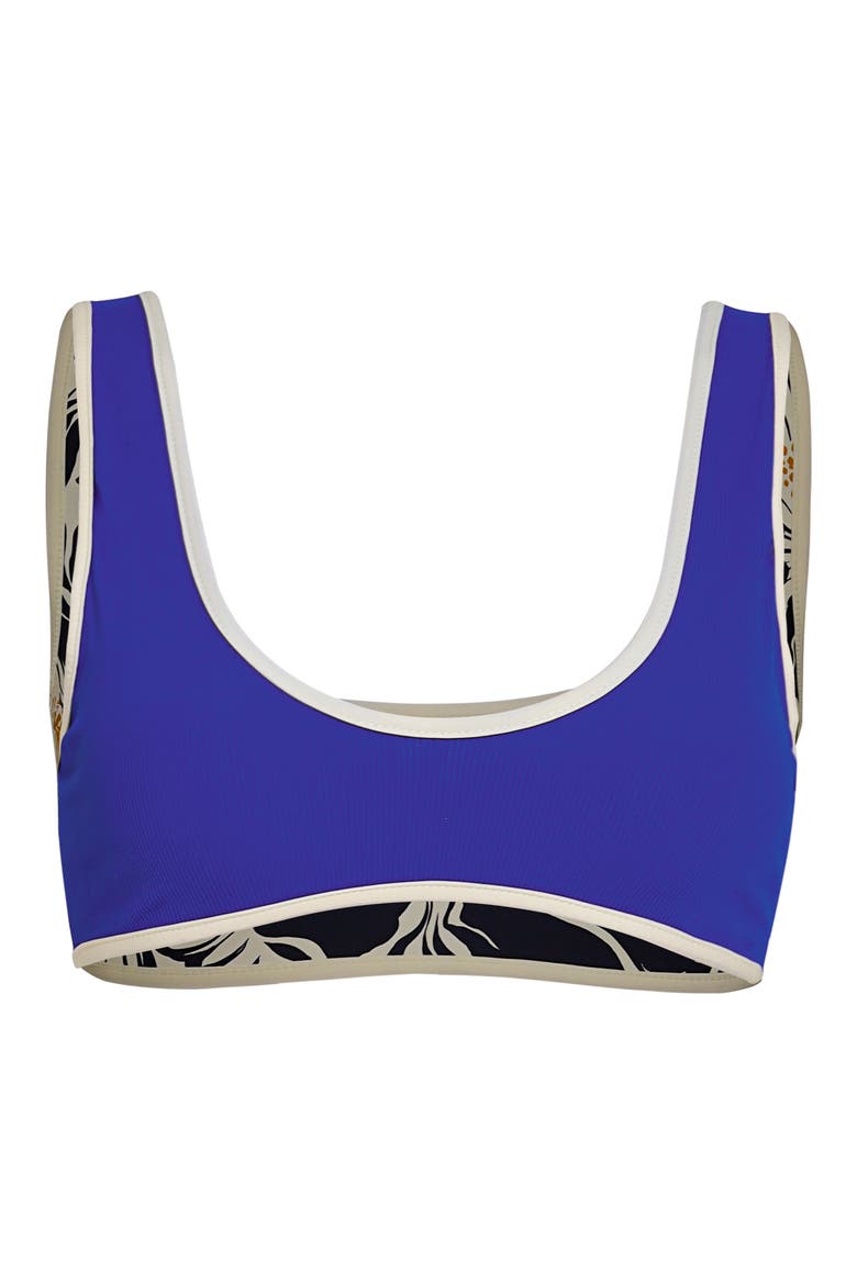 Cobalt Blue Jilly Reversible Bikini Top, Alternate, color, BLUE